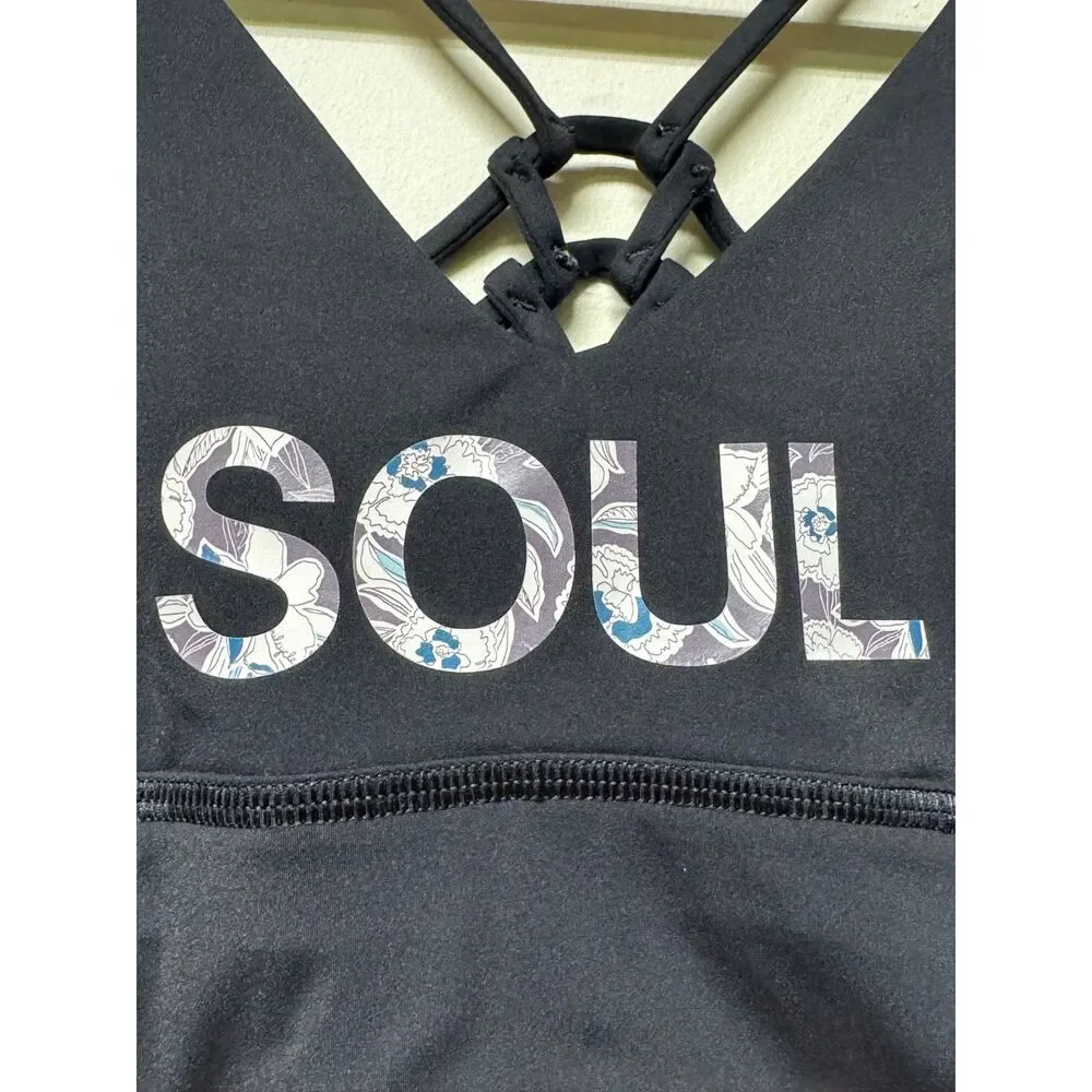 LULULEMON Soul Cycle Uncaged Bra, Black, Sz 8